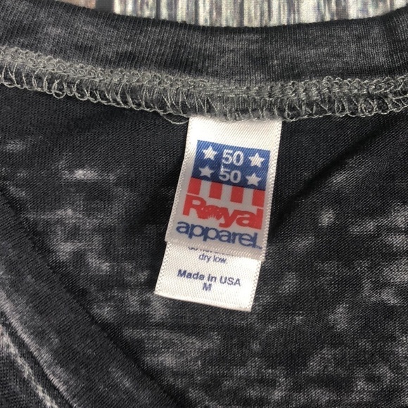 50/50 Royal Apparel Black T-Shirt Size M - Picture 6 of 8